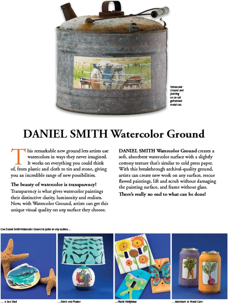 DANIEL SMITH Watercolor Ground 16oz Jar - Titanium White - Image 4