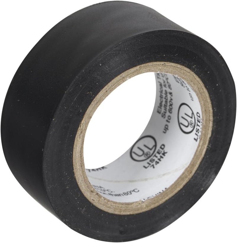 Duck شريط كهربائي احترافي من العلامة التجارية 373447، 0.75 بوصة × 20 قدم، لفة واحدة، أسود - Image 1