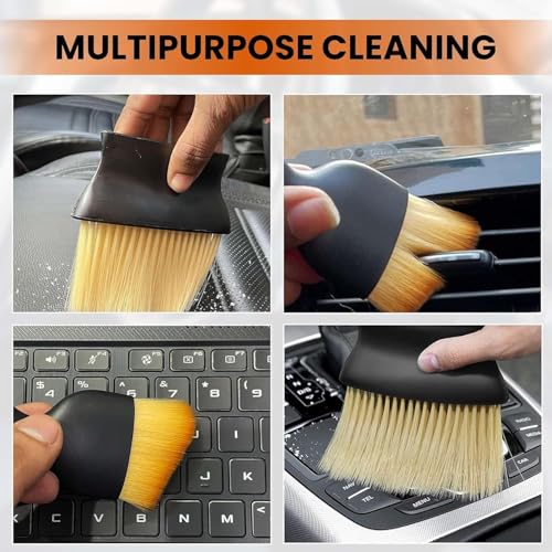 SWAMINE Microfiber Car Duster Kit|Interior & Exterior Car Cleaning Detailing Tool|Scratch & Lint Free, Pollen Removing|Extendable Long Handle Duster for Car, SUV, & Motorcycle(5PCS) - Image 4