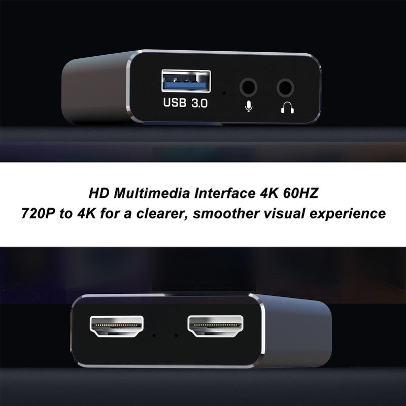 جهاز التقاط فيديو 4K HDMI عبر USB 3.0 للكمبيوتر، لتسجيل وبث مباشر من كاميرات DSLR - Image 5