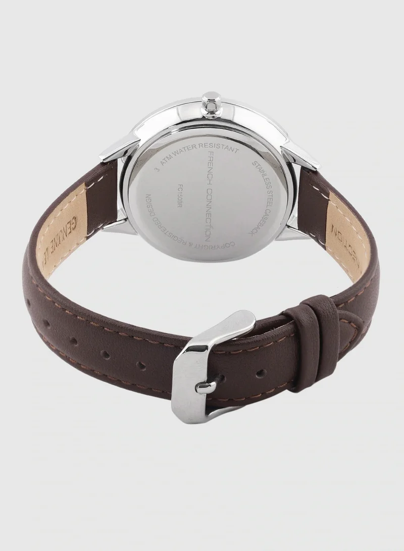 French Connection Analog Silver Dial Women's Watch-FC150BR