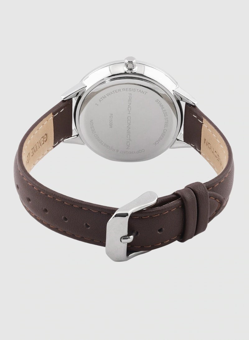 French Connection Analog Silver Dial Women's Watch-FC150BR - Image 3