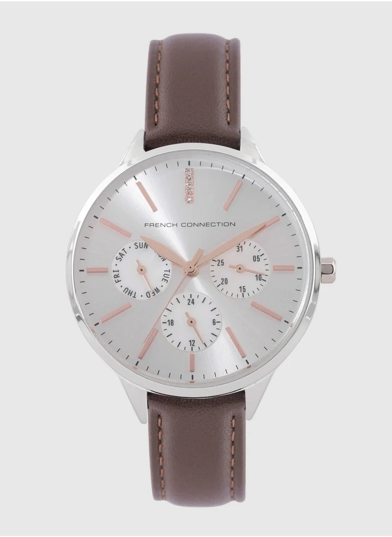 فرنش كونكشن Analog Silver Dial Women's Watch-FC150BR