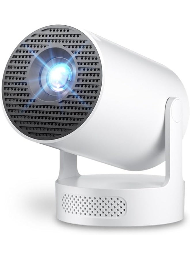 Hy300, by Salange, Smart Portable Mini Projector Android 11, 220 ANSI, 4K/1080P, Wi-Fi 5G BT 5.0, 180 Degree Rotation, Built-in Speaker, Auto Distortion, 250" Image, EU Plug - Image 1