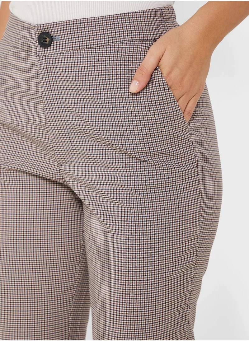 ONLY Checked Flared Bottom Pants