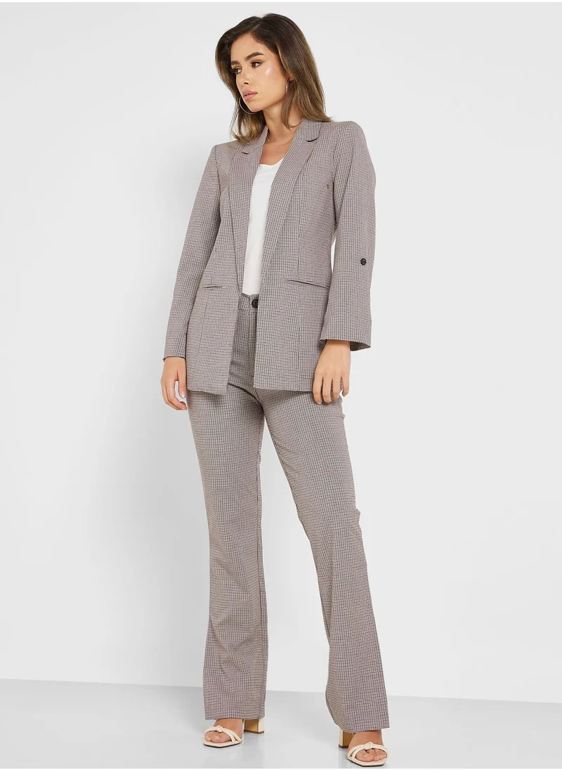 ONLY Checked Flared Bottom Pants