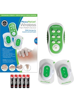 AccuRelief AccuRelief Wireless TENS Unit with Remote Control, TENS Pain Relief Device and Muscle Stimulator, for Back Pain, Neck Pain, Arm and Leg Pain 