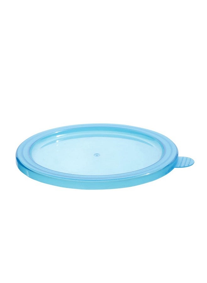 SIMPARTE Borosilicate Mixing/Serving Round Glass Bowl with Lid Freezer Proof, Leak Proof for Kitchen & Dining, Serving, Microwave Safe Bowl, Dishwasher Safe, Set of 4 (800ml), Blue - Image 5