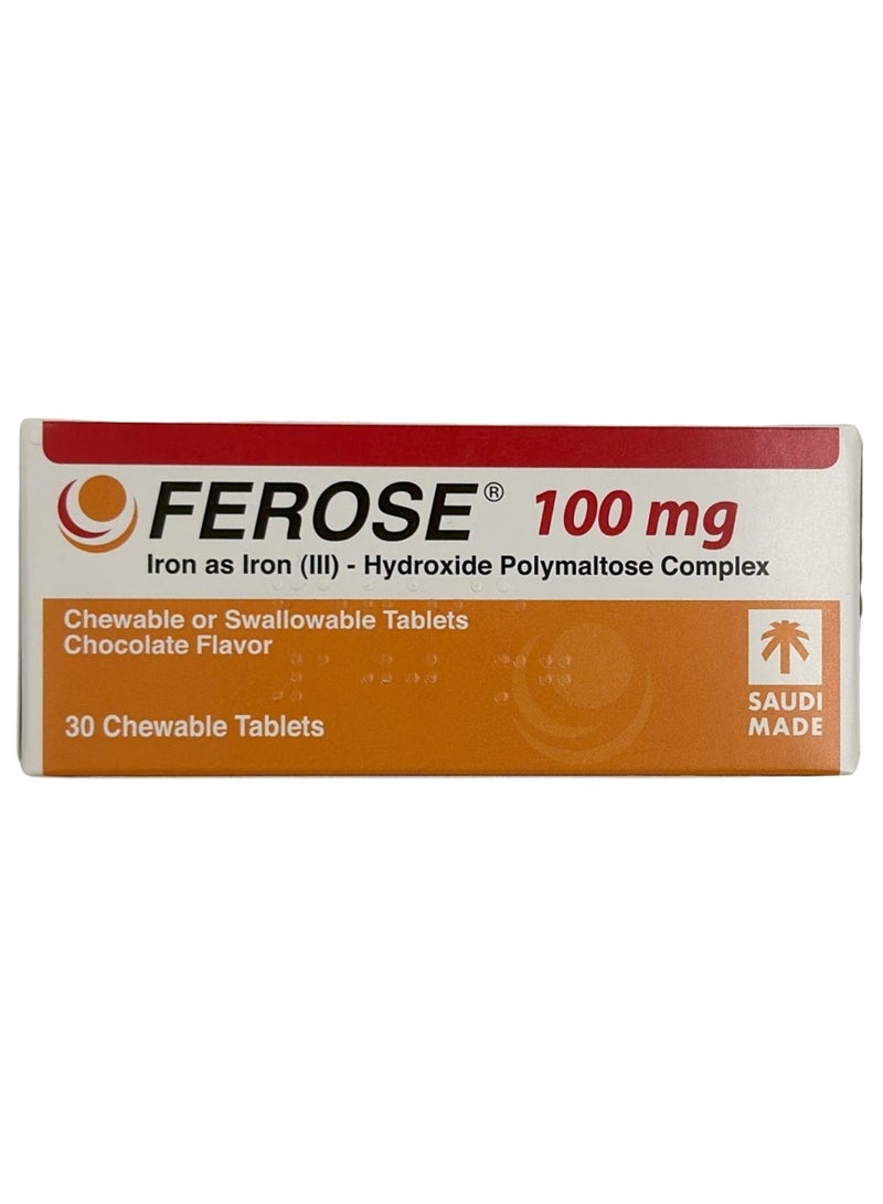 Ferose 100 Mg - 30 Tablets