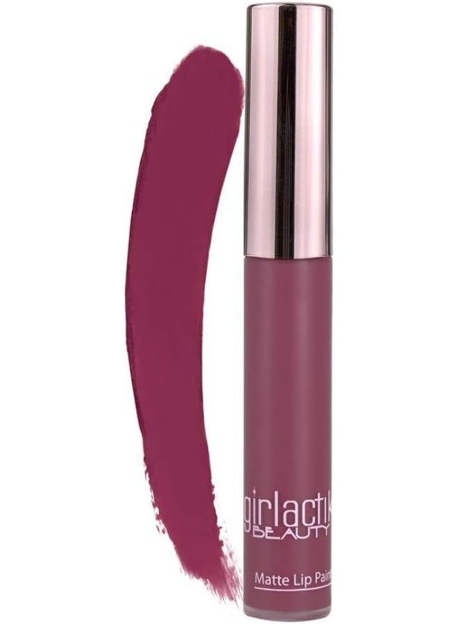 girlactik Usa. Matte Lip Liquid In Berry Pink Shade. Longwear, Pigmented & Non-Drying Lipstick. -Stellar - Image 1