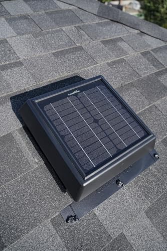 CanadaGoGreen، فتحة بولي كربونات تعمل بالطاقة الشمسية لأربعة مواسم، تصميم مقاوم للعوامل الجوية، يبرد بهدوء حتى 500 قدم مربع، 400 CFM - Image 5