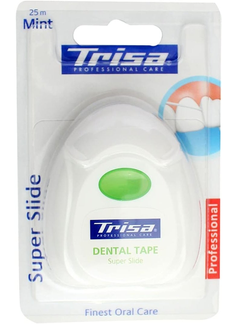 Professional Xylitol Super Slide Mint Dental Floss Tape 25M