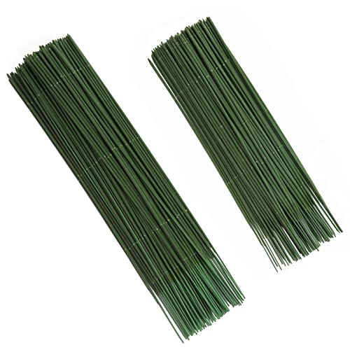 INSUNSIX INSUNSIX 200PCS Floral Wire Stems 787inch984 inch Dark Green Bouquet Stems 2mm Diameter for Flower Arrangements DIY Crafts and Making Supplies 