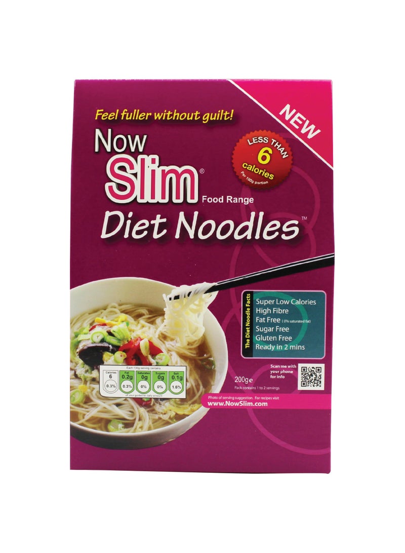 Now Slim Diet Noodles 200g | Low Calorie, Fat Free, Sugar Free, Gluten Free, Vegan, Keto Friendly - Image 1