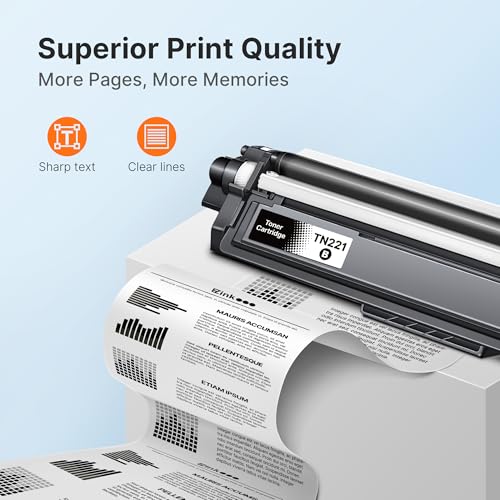 E-Z Ink Compatible TN221 TN225 Toner Cartridge Replacement for Brother TN-221 TN-225 to Use with MFC-9130CW HL-3170CDW MFC-9340CDW HL-3140CW MFC-9330CDW (2 Black 1 Cyan 1 Magenta 1 Yellow, 5 Pack) - Image 3