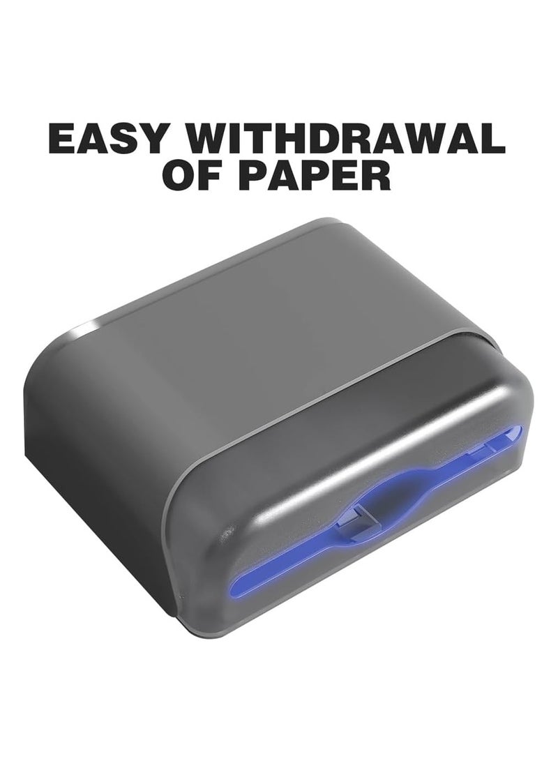 general Paper Towel Dispenser, Wall Mounted Bathroom Paper Towel Dispenser Tissue Box Holder, Non-Drilling Waterproof/Dustproof Multi-Fold Paper Towel Holder - Image 4