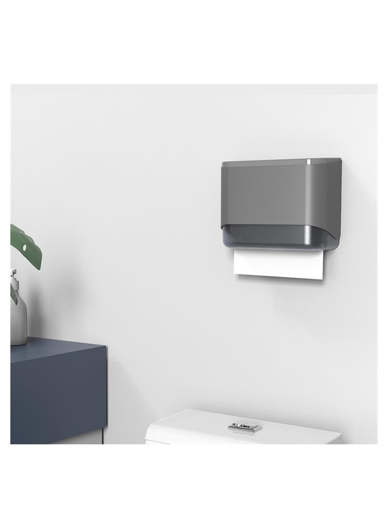 general Paper Towel Dispenser, Wall Mounted Bathroom Paper Towel Dispenser Tissue Box Holder, Non-Drilling Waterproof/Dustproof Multi-Fold Paper Towel Holder - Image 1