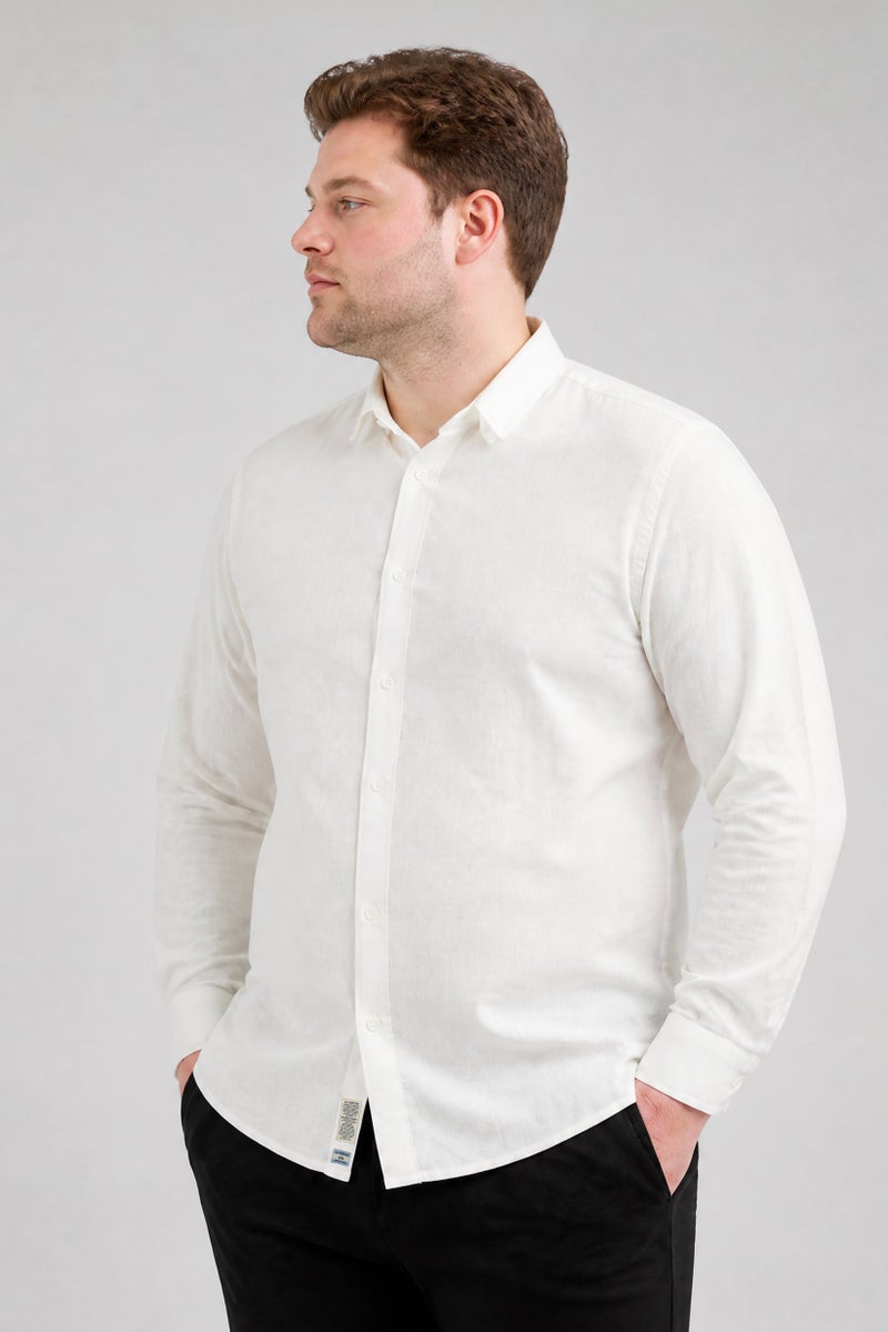 La Martina Men Regular Fit Embroidered Logo Long Sleeve Casual Shirt, White - Image 4