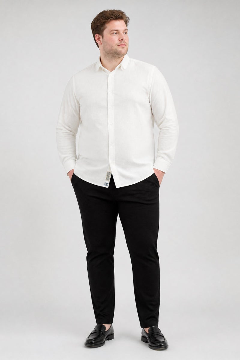 La Martina Men Regular Fit Embroidered Logo Long Sleeve Casual Shirt, White - Image 3