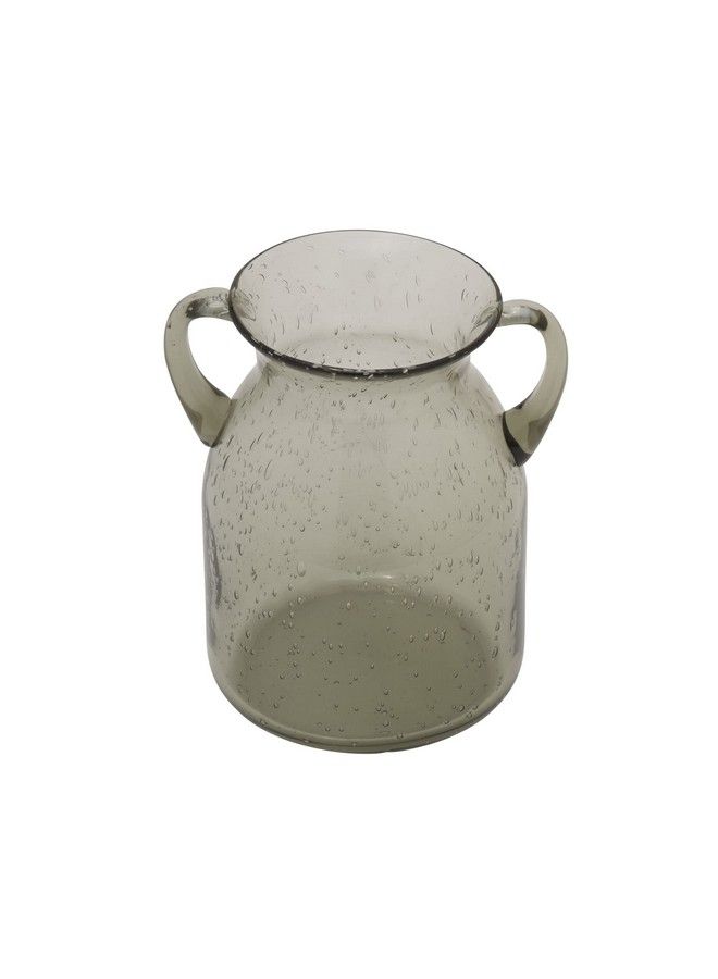 Elements Handled Glass Vase 7 Inch Green - Image 3
