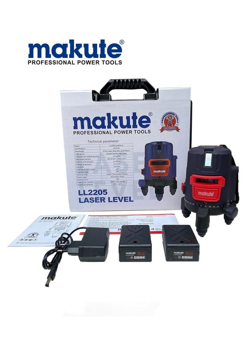 makute Laser Level 5 Lines With 2 Battery  - Image 3