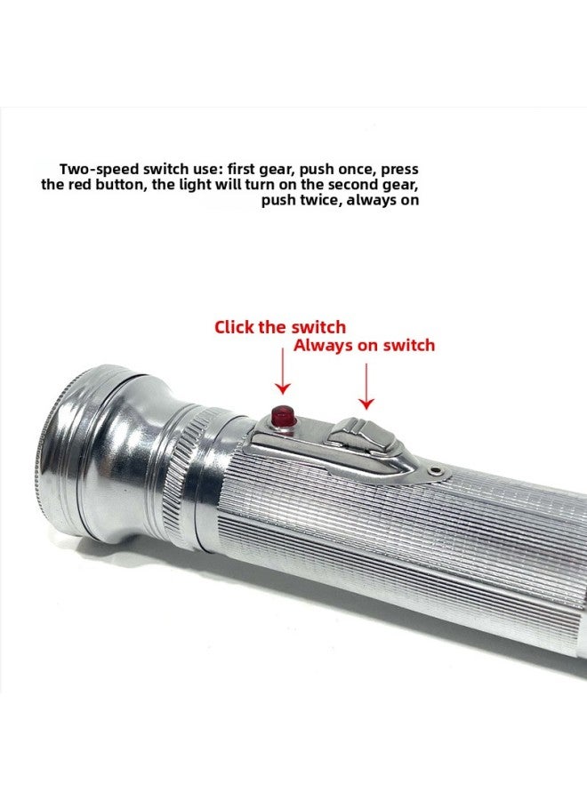 Tiger Head Brand Flashlight Old-fashioned 2 Section 3 Section 1 2 Kaida Panda Nostalgic Iron Small Flashlight Household Warm Light Constant