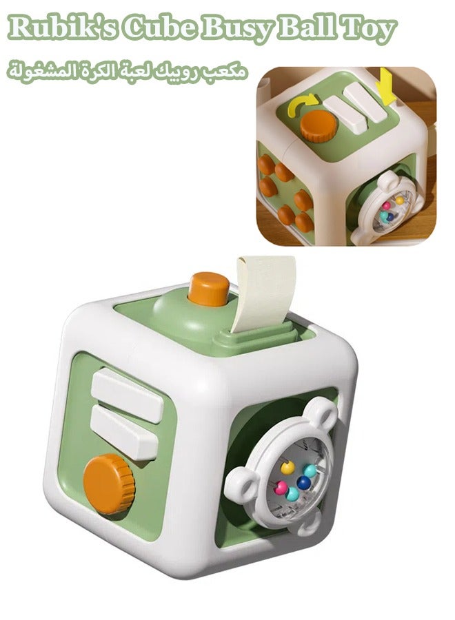 Children's Rubik's Cube Busy Ball Toy Rubik's Cube Busy Ball Montessori Early Education Baby Intelligence Training Hexahedron Busy Box ﻿Suitable for infants aged 6-24 months - Image 1
