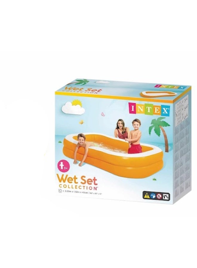 INTEX Family Pool - Large Inflatable Swimming Pool for Kids and Adults, Rectangular Shape, Model 57181. - Image 1