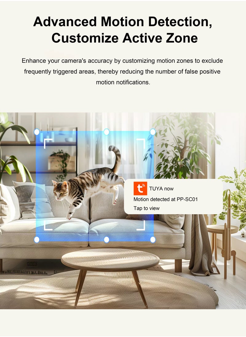 Phone Planet - WiFi Security Camera Indoor 2K (3MP)  Camera Connected Smartphone One-Touch Call, Human Detection - Image 1