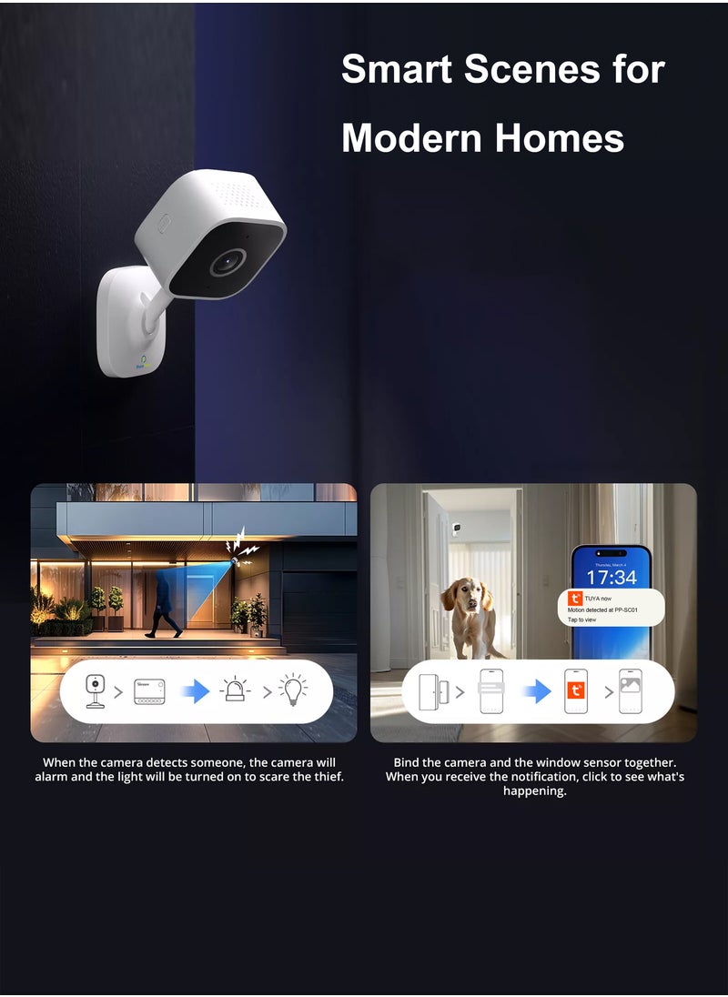 Phone Planet - WiFi Security Camera Indoor 2K (3MP)  Camera Connected Smartphone One-Touch Call, Human Detection - Image 1