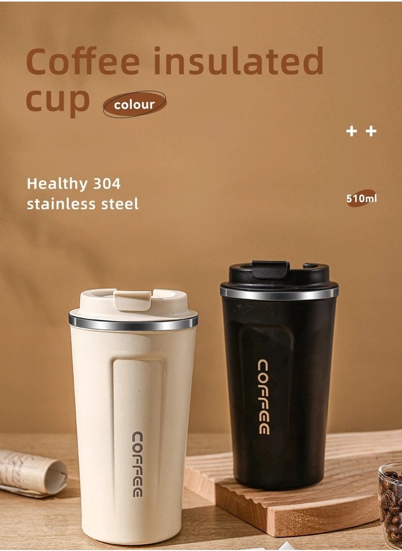 Coffee - Intelligent Digital Display 510ml 304 Stainless Steel Coffee Cup Thermal Mug Office Termal Cafe  Travel Insulated Bottle - Image 1