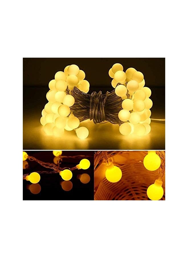 The Bros 32ft/80 LDES Globe Ball String Lights Fairy Lights Battery Operated Warm White String Lights with Remote Waterproof Indoor Outdoor Decorative Christmas Lights for Home Party Patio Garden  - Image 3
