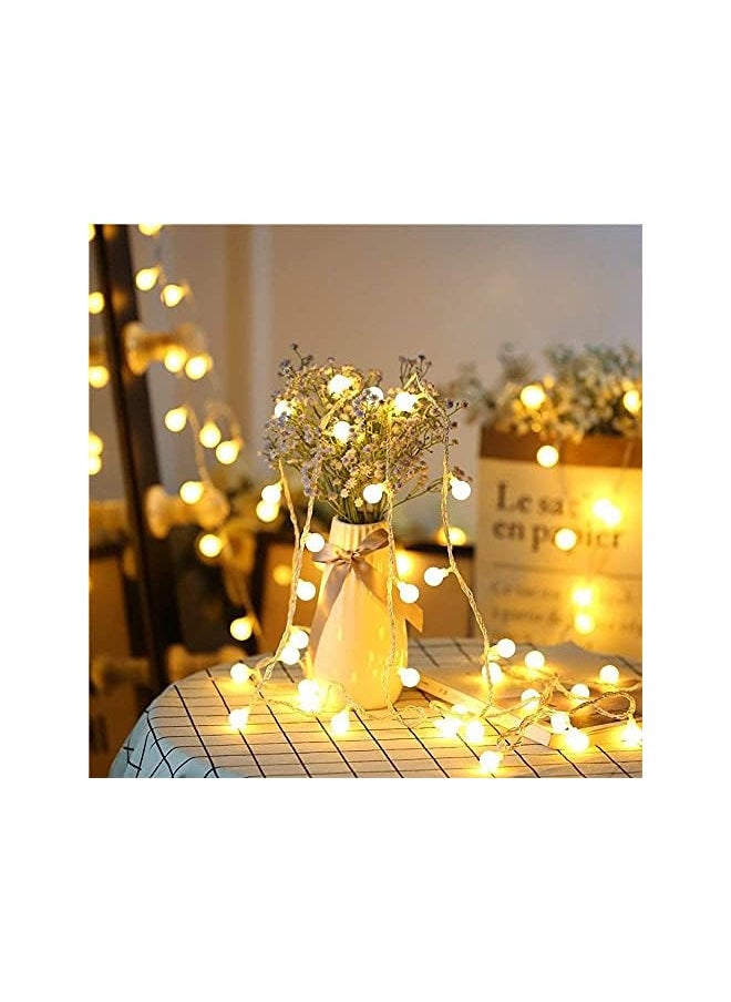The Bros 32ft/80 LDES Globe Ball String Lights Fairy Lights Battery Operated Warm White String Lights with Remote Waterproof Indoor Outdoor Decorative Christmas Lights for Home Party Patio Garden  - Image 2