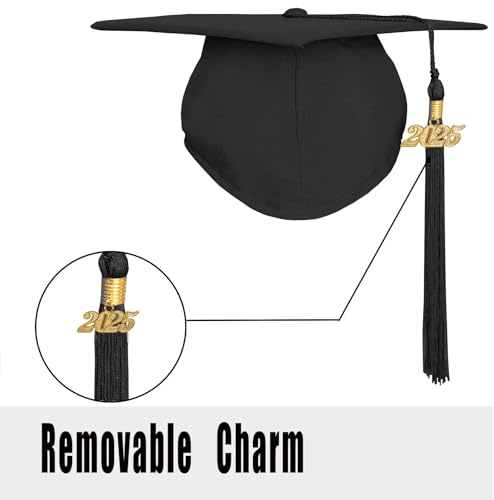 Happy Secret Unisex Matte Graduation Gown Cap Tassel Set 2025 for High School and Bachelor - Image 3