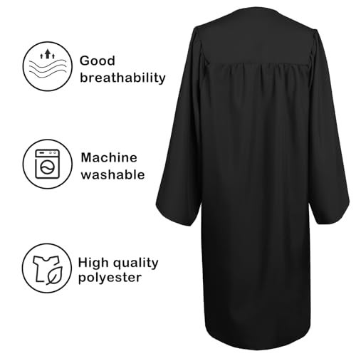 Happy Secret Unisex Matte Graduation Gown Cap Tassel Set 2025 for High School and Bachelor - Image 2