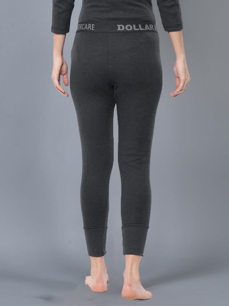 Dollar Women's Black Solid Top Elastic Thermal Bottom/Trouser (8905203005338_MWLT-02-LDS-PO1-TE-BLK_L) - Image 3
