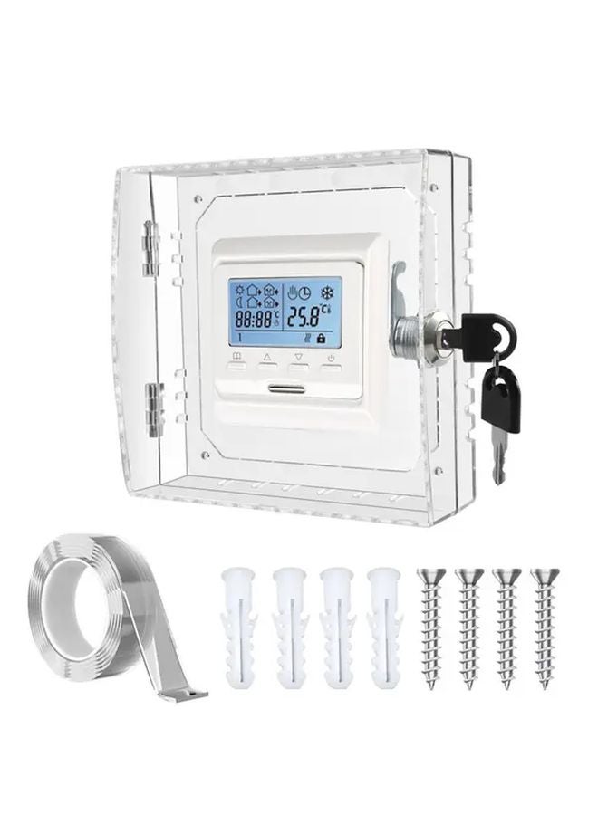 1pc Lockable Smart Thermostat Box With Acrylic Cover For HVAC Boiler Systems - Image 4