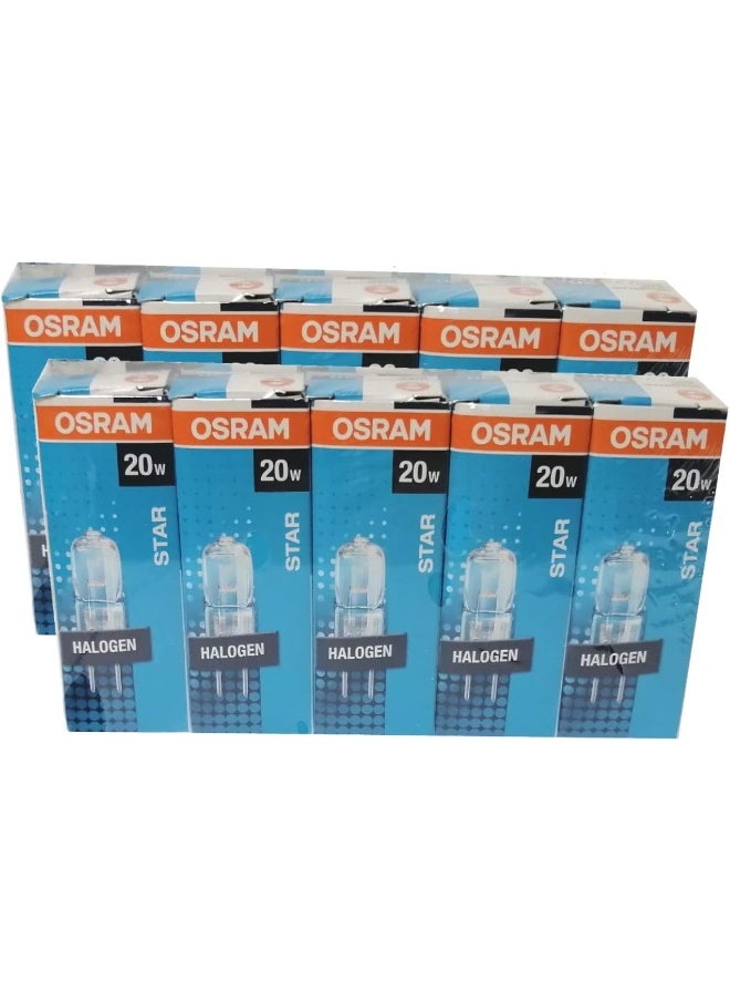 Osram Osram Capsule Lamp Halogen Bulb 12V 20W Warm White Bi Pin G4 For Accent Lights, Under Cabinet Puck Lamp, Chandeliers, Track Lighting Pack Of 10  - Image 2