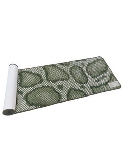 Lightweight carpet runner with a non-slip back printed with a snake skin design, size 57*365cm - Green