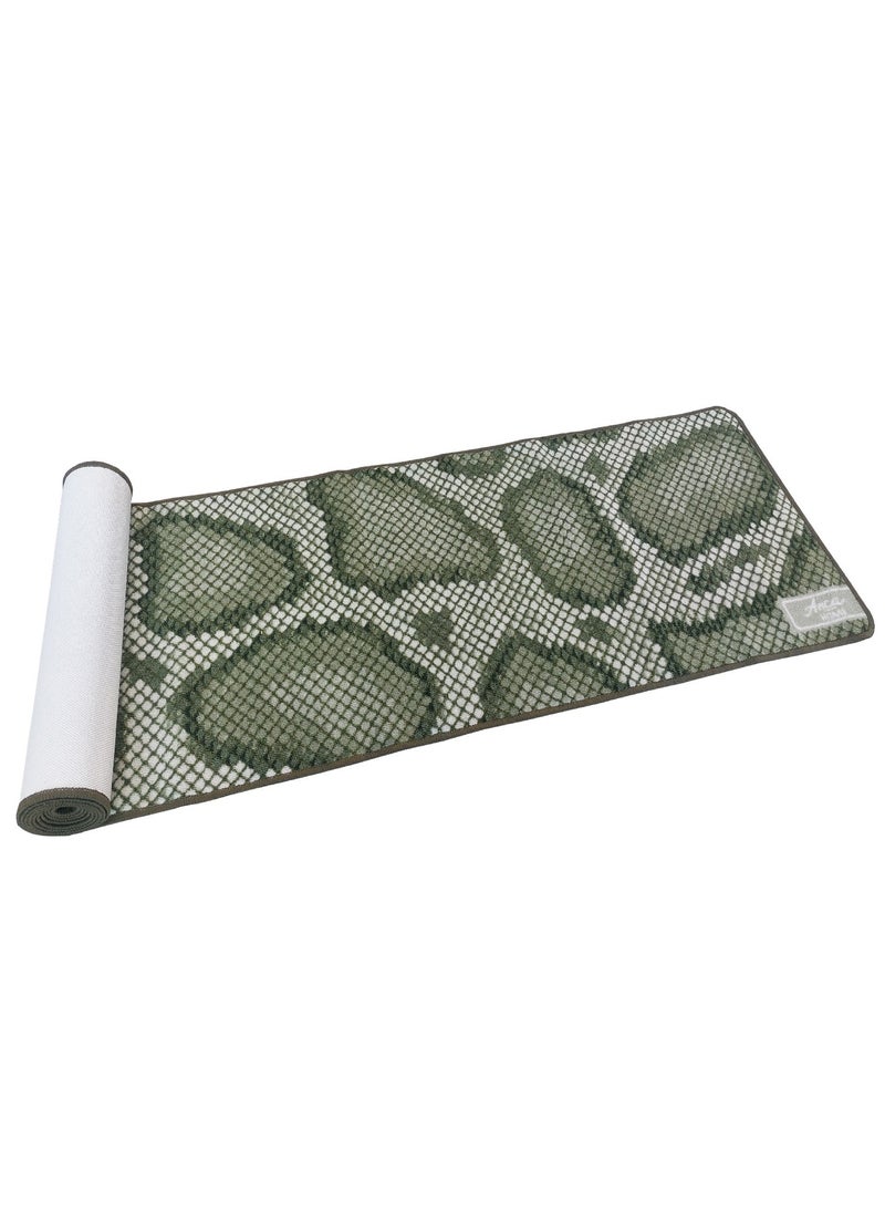 Mac Carpet - Lightweight carpet runner with a non-slip back printed with a snake skin design, size 57*365cm - Green - Image 1