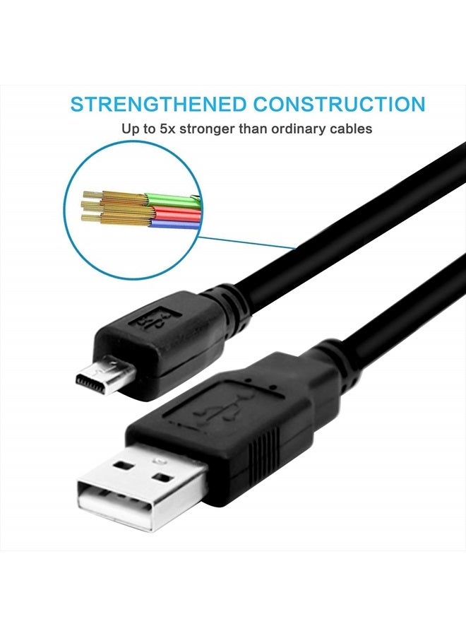 WZHENB Replacement USB Camera Transfer Data Sync Charger Charging Cable Cord for Fujifilm X10, X20, XF1, FinePix JX650, JX660, JX675, JX680, AX385, AX500, AX510, AX550, FinePix J10, J100, J12 & More (Black) - Image 4