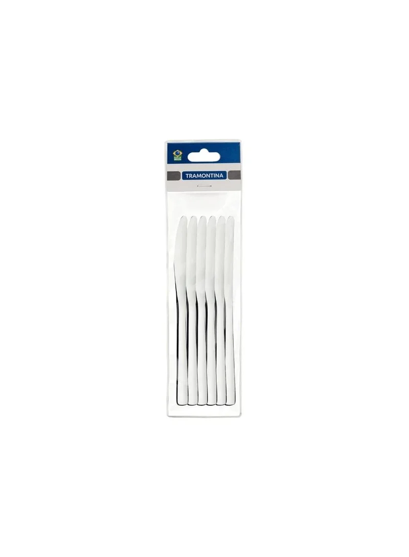 ترامونتينا Tramontina Oslo 6 Pieces Stainless Steel Dessert Knife with Gloss Finish