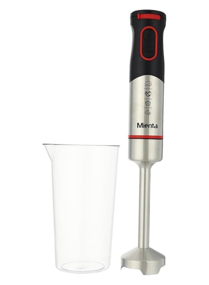 Mienta Mienta Hand Blender 1000 Watt with 4 Stainless Steel Power Blades HB11938A Stainless Steel  - Image 1