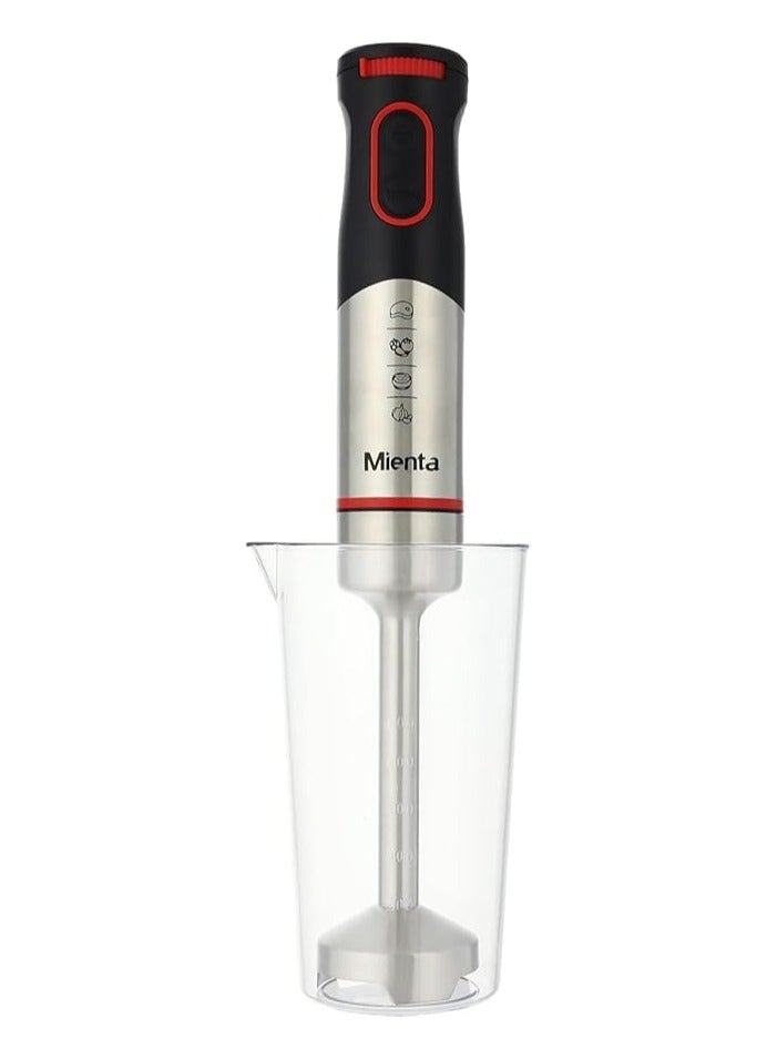 Mienta Mienta Hand Blender 1000 Watt with 4 Stainless Steel Power Blades HB11938A Stainless Steel  - Image 2