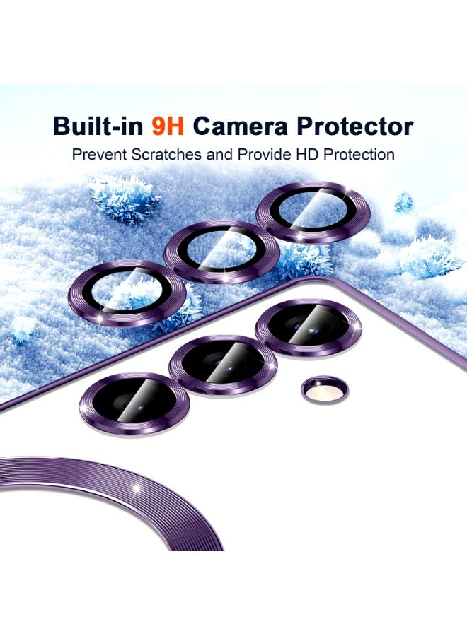 Electroplated Case For Samsung Galaxy A15 Camera Lens Full Protection Compatible with MagSafe Wireless Charging, Shockproof Soft TPU Phone Magnetic Cover (Purple) - Image 3