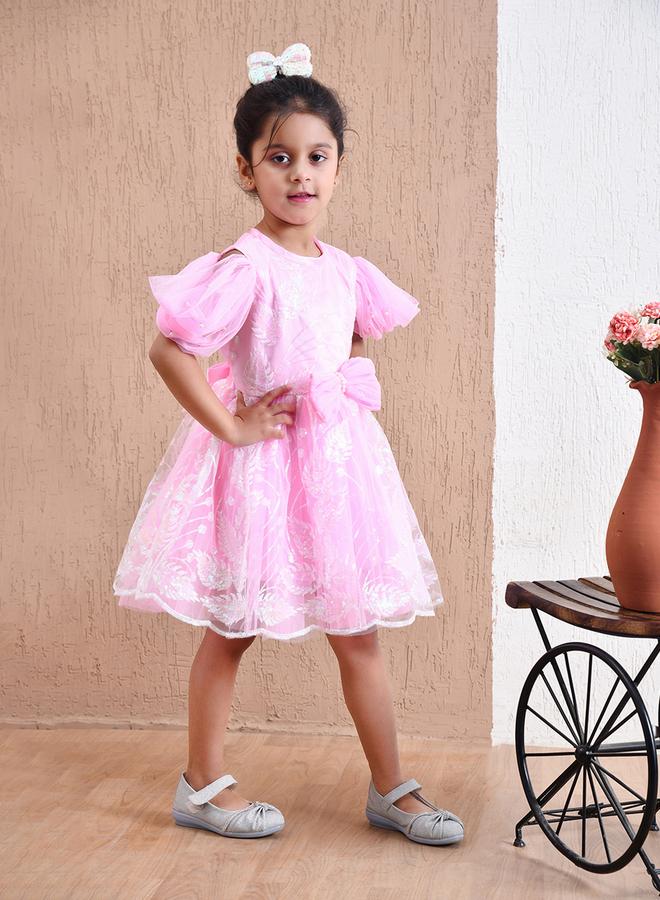 بيلا مودا فستان وردي بفيونكة - Image 5