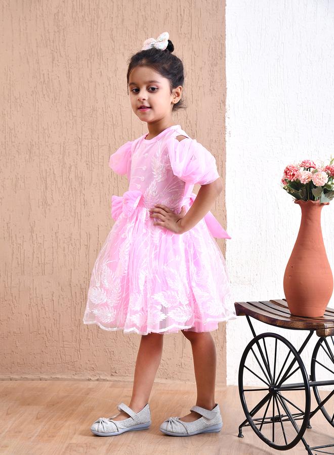 بيلا مودا فستان وردي بفيونكة - Image 4