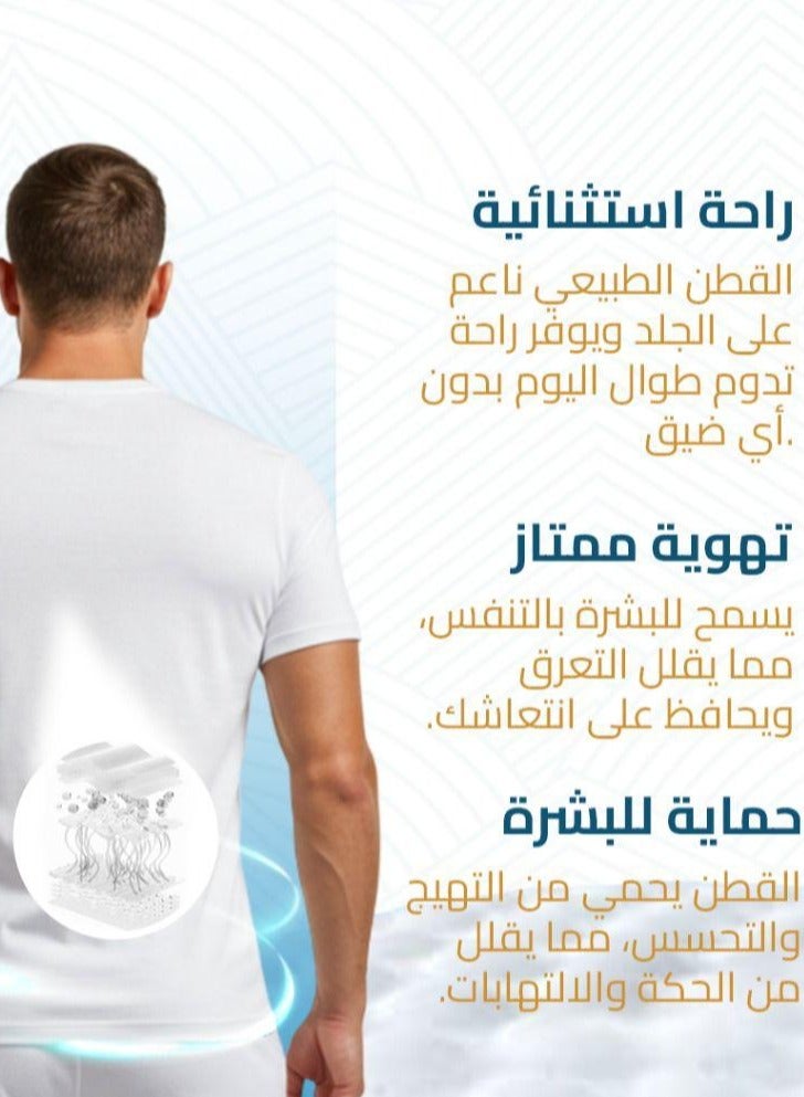 سوي شورت رجالي قطن 100% نص درزن ( ست قطع ) - Image 2