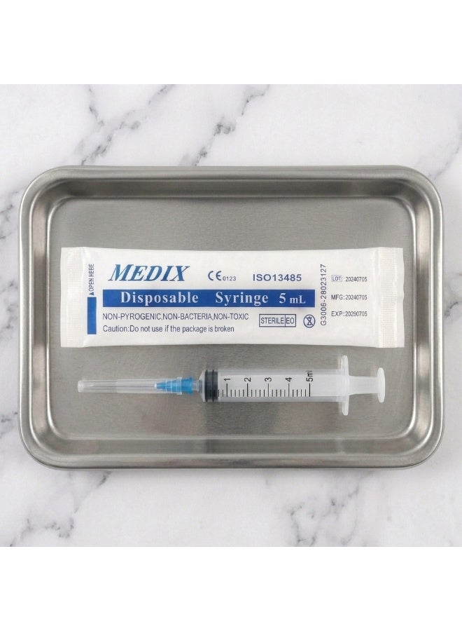 MEDIX Disposable Syringe 5ml for Medical & Clinical Use, Sterile Single-Use Syringes - Pack of 100 - Image 2