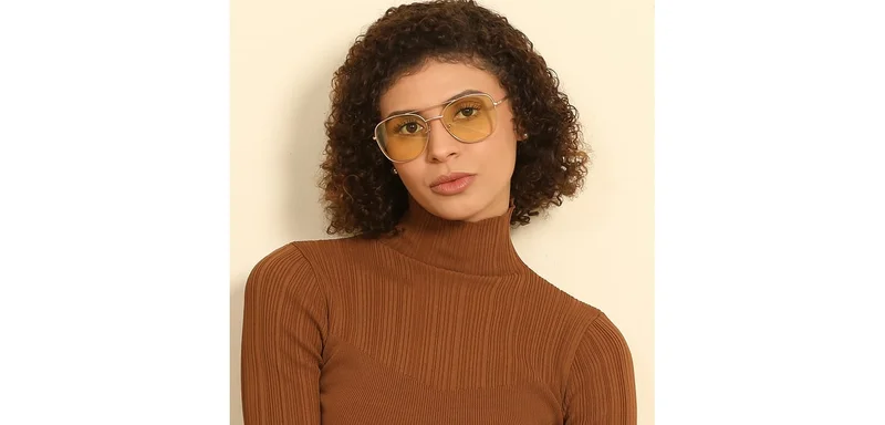 John Jacobs JJ Tints Full Rim Square Frame Polarized &amp; UV Protected Sunglasses JJ S12970 - 58mm - Gold